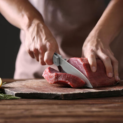 Huusk Japanese Folding Nakiri Knife - Pocket Chef Knives for BBQ | 440C Stainless Steel, Ultra Sharp Blade, Wooden Handle, Gift Box, for Trip Outdoor