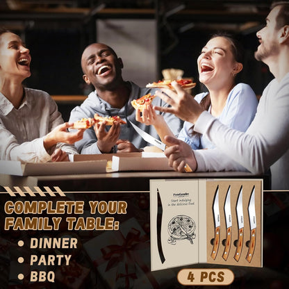 Professional Butcher Knife Set with Roll Bag for Meat Cutting | Full Tang Meat Cleaver with Ergonomic Wood Handle, Prolonged Edge Retention, Robust Blade, Portable Grill Knife Set for Men