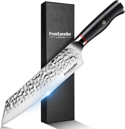 Professional Butcher Knife Set with Roll Bag for Meat Cutting | Full Tang Meat Cleaver with Ergonomic Wood Handle, Prolonged Edge Retention, Robust Blade, Portable Grill Knife Set for Men