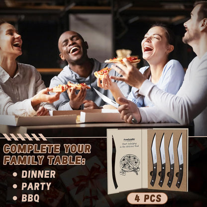 Professional Butcher Knife Set with Roll Bag for Meat Cutting | Full Tang Meat Cleaver with Ergonomic Wood Handle, Prolonged Edge Retention, Robust Blade, Portable Grill Knife Set for Men