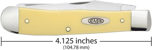 Case WR XX Trapper Folding Pocket Knife, Synthetic Handle with Carbon Steel Blades, 4 1/8 inches Closed