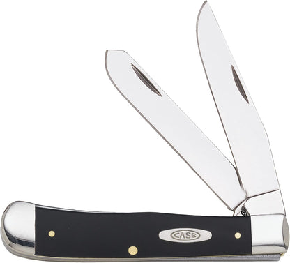 Case WR XX Trapper Folding Pocket Knife, Synthetic Handle with Carbon Steel Blades, 4 1/8 inches Closed