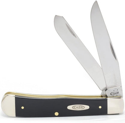Case WR XX Trapper Folding Pocket Knife, Synthetic Handle with Carbon Steel Blades, 4 1/8 inches Closed