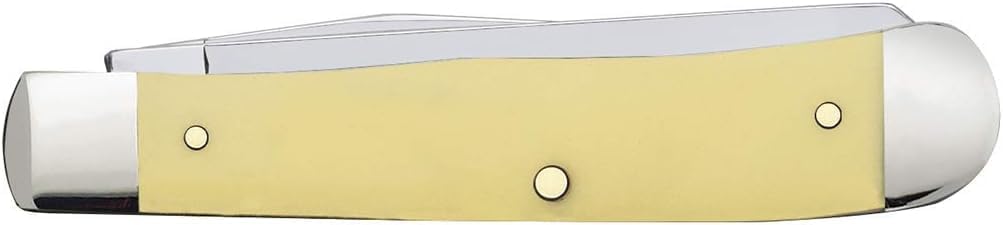 Case WR XX Trapper Folding Pocket Knife, Synthetic Handle with Carbon Steel Blades, 4 1/8 inches Closed