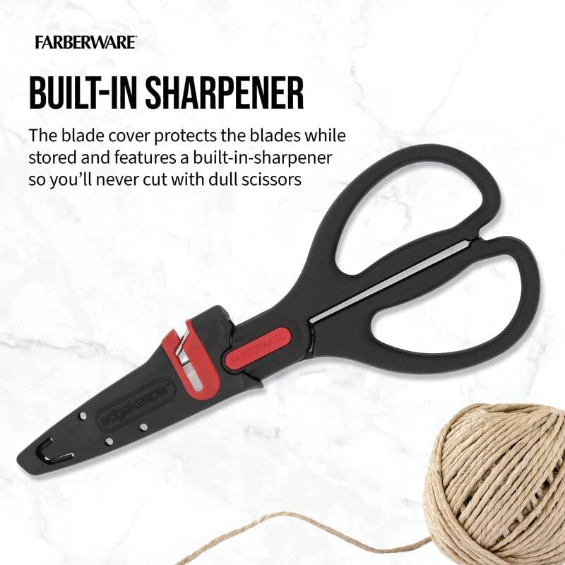 Self-Sharpening Stainless Steel All-Purpose Shears with Edgekeeper Sleeve