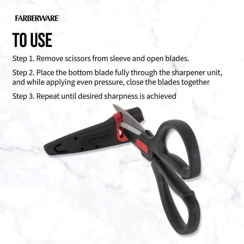 Self-Sharpening Stainless Steel All-Purpose Shears with Edgekeeper Sleeve