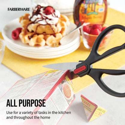 Self-Sharpening Stainless Steel All-Purpose Shears with Edgekeeper Sleeve