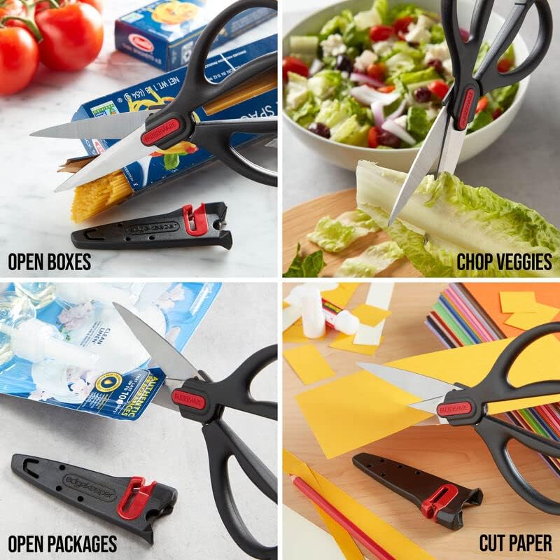 Self-Sharpening Stainless Steel All-Purpose Shears with Edgekeeper Sleeve