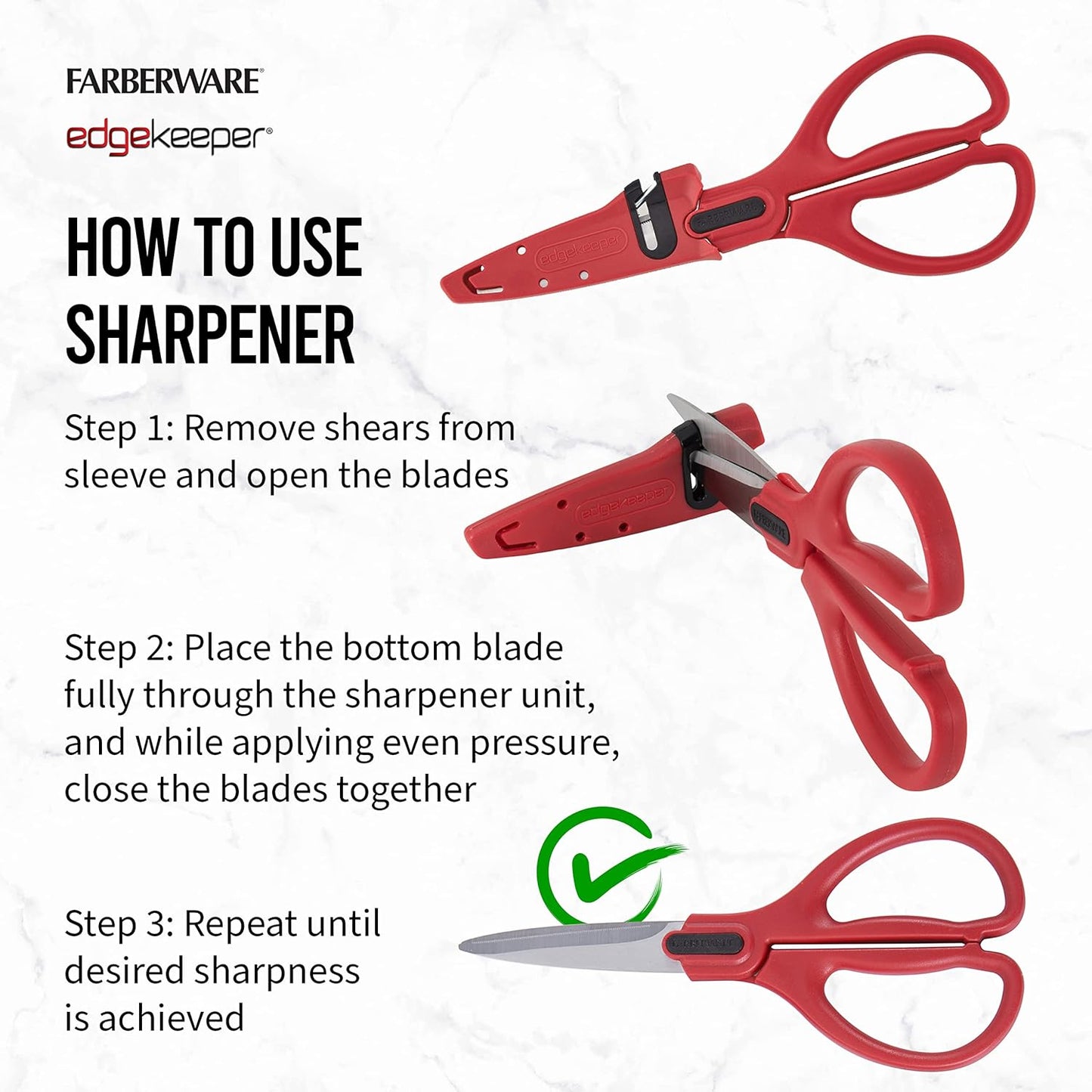Self-Sharpening Stainless Steel All-Purpose Shears with Edgekeeper Sleeve