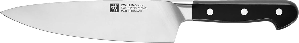 Pro 8-inch Razor-Sharp German Traditional Chef's Knife, Made in Company-Owned German Factory with Special Formula Steel perfected for almost 300 Years, Dishwasher Safe