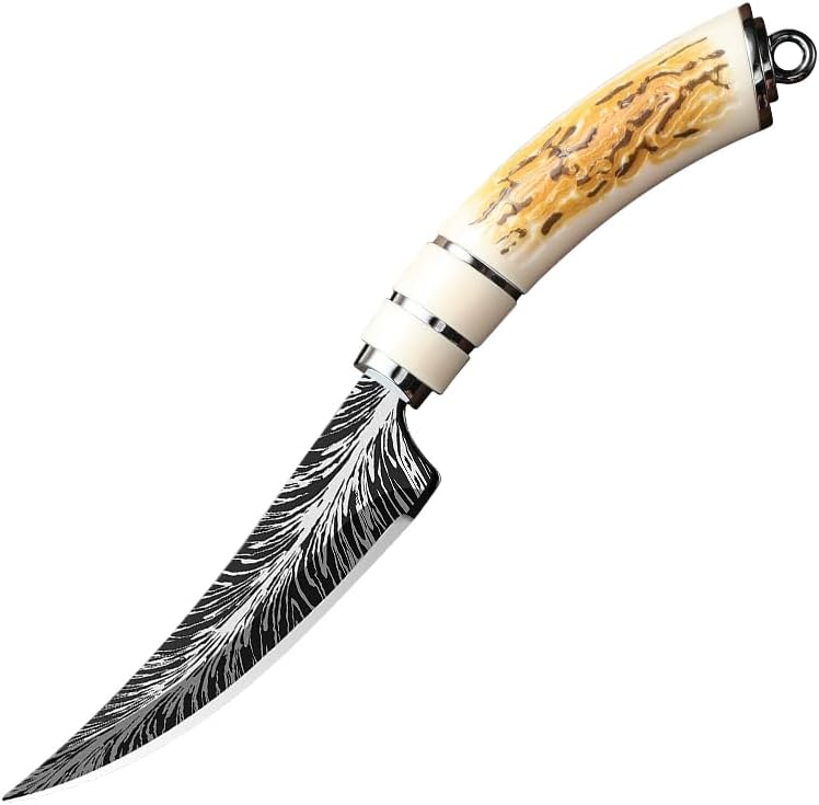 8.6-inch Fish Fillet Knife,High Carbon Stainless Steel Flexible Narrow Blade,Extremely Sharp,Used for Fish Cleaning,Non Slip Handle,Suitable for Fishing,Camping and Home Kitchens