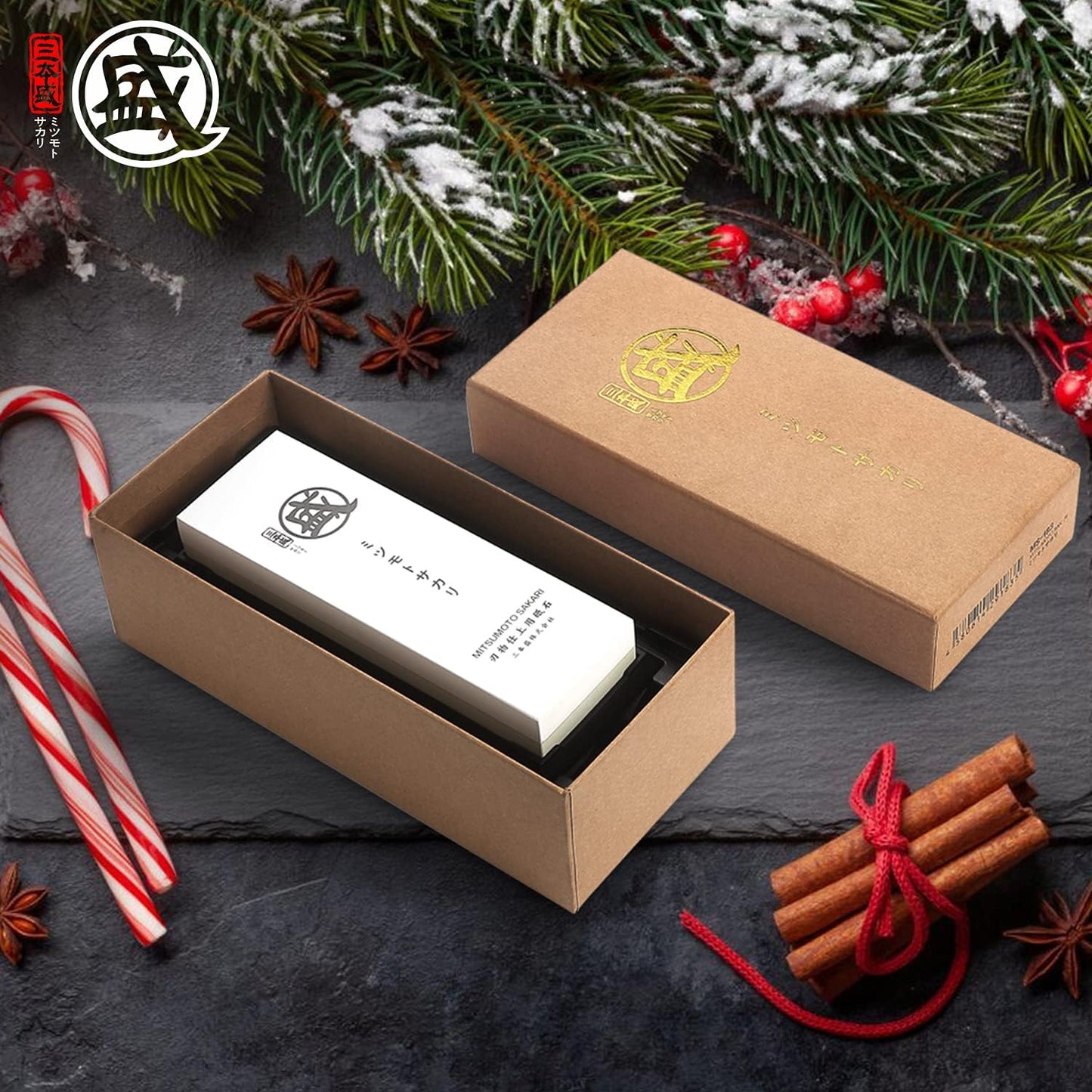 Professional Japanese 1000/3000 Grit Sharpening Stone | Sharpening and Honing, White Corundum Whetstone, Controlled Water Absorption, Bamboo Base, Kraft Box