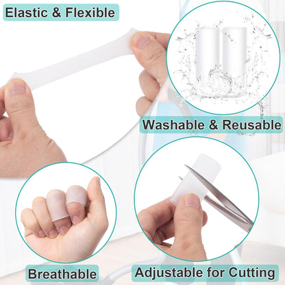 10PCS Silicone Finger Protectors, Gel Finger Support Cots, Fingertips Protection, Finger Sleeves, Short Thumb Guard for Finger Arthritis Cracking Pain Relief