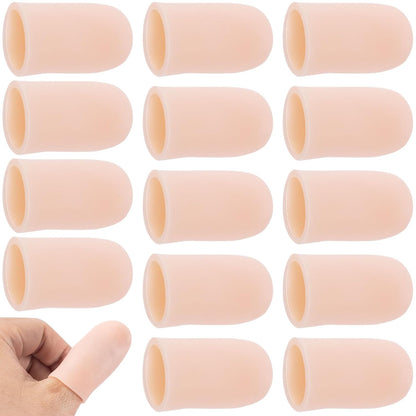 10PCS Silicone Finger Protectors, Gel Finger Support Cots, Fingertips Protection, Finger Sleeves, Short Thumb Guard for Finger Arthritis Cracking Pain Relief