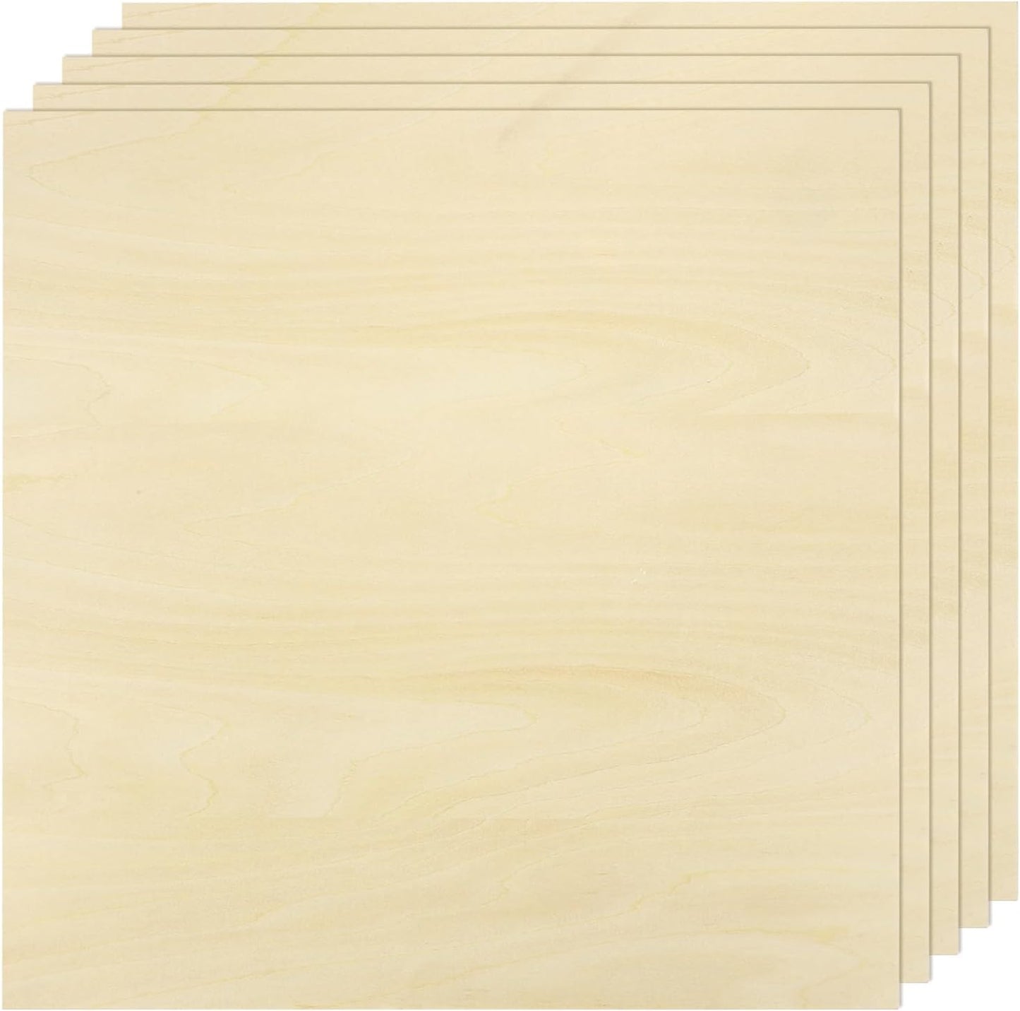 5pcs Basswood Sheet 4" x 6" x 1/4" Unfinished Wood Plywood Boards for Painting Crafts, Laser, Cutting, Engraving