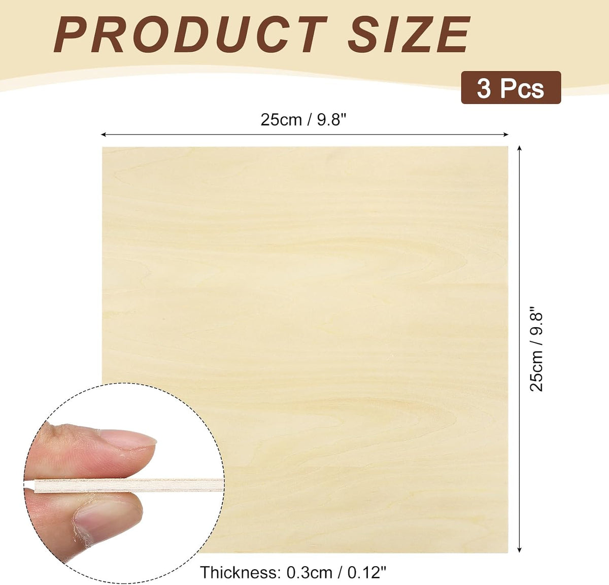 5pcs Basswood Sheet 4" x 6" x 1/4" Unfinished Wood Plywood Boards for Painting Crafts, Laser, Cutting, Engraving