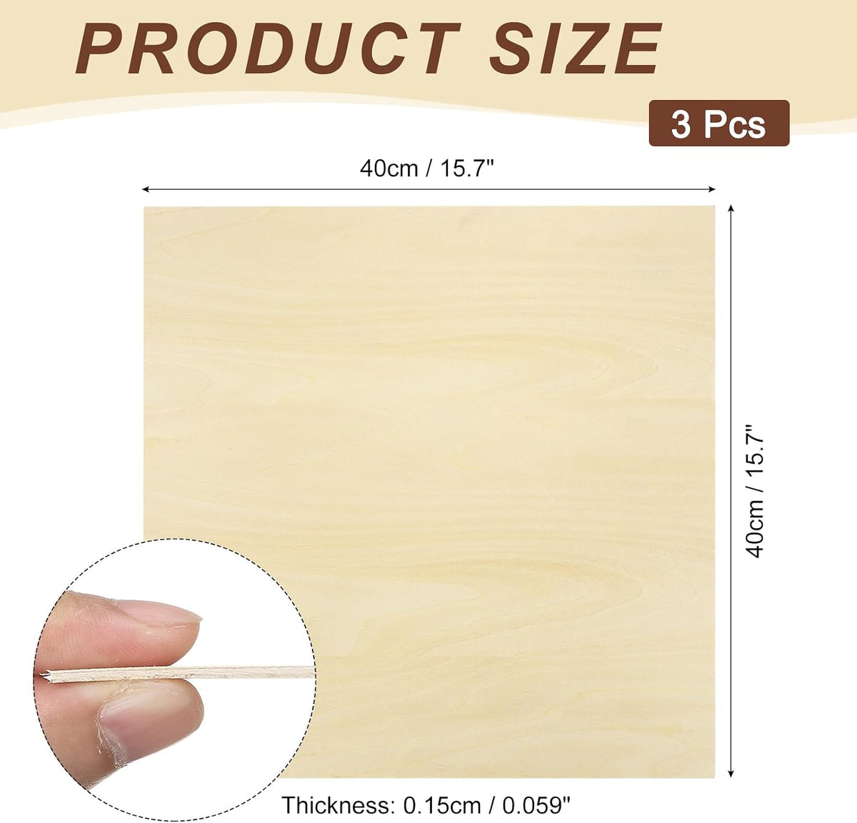 5pcs Basswood Sheet 4" x 6" x 1/4" Unfinished Wood Plywood Boards for Painting Crafts, Laser, Cutting, Engraving