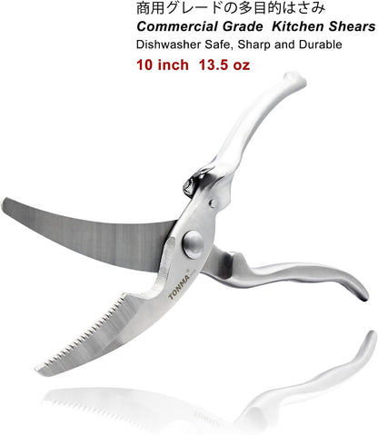 TONMA Kitchen Scissors All Purpose, Made in Japan, Stainless Steel, TK-2