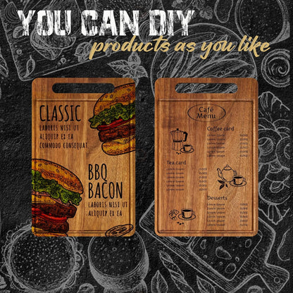 10 Pcs Bulk Wood Cutting Board with Handle 12 x 7.8 Inch Bamboo Wooden Kitchen Serving Chopping Boards for Pizza, Bread, Charcuterie, Fruit, Vegetables(Bamboo)