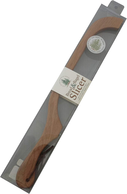Bow Style Bread and Bagel Slicer, Natural Alder | Made in the USA, Bread Knife for slicing Sourdough, RIGHT HANDED