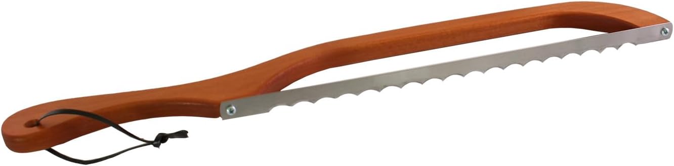 Bow Style Bread and Bagel Slicer, Natural Alder | Made in the USA, Bread Knife for slicing Sourdough, RIGHT HANDED