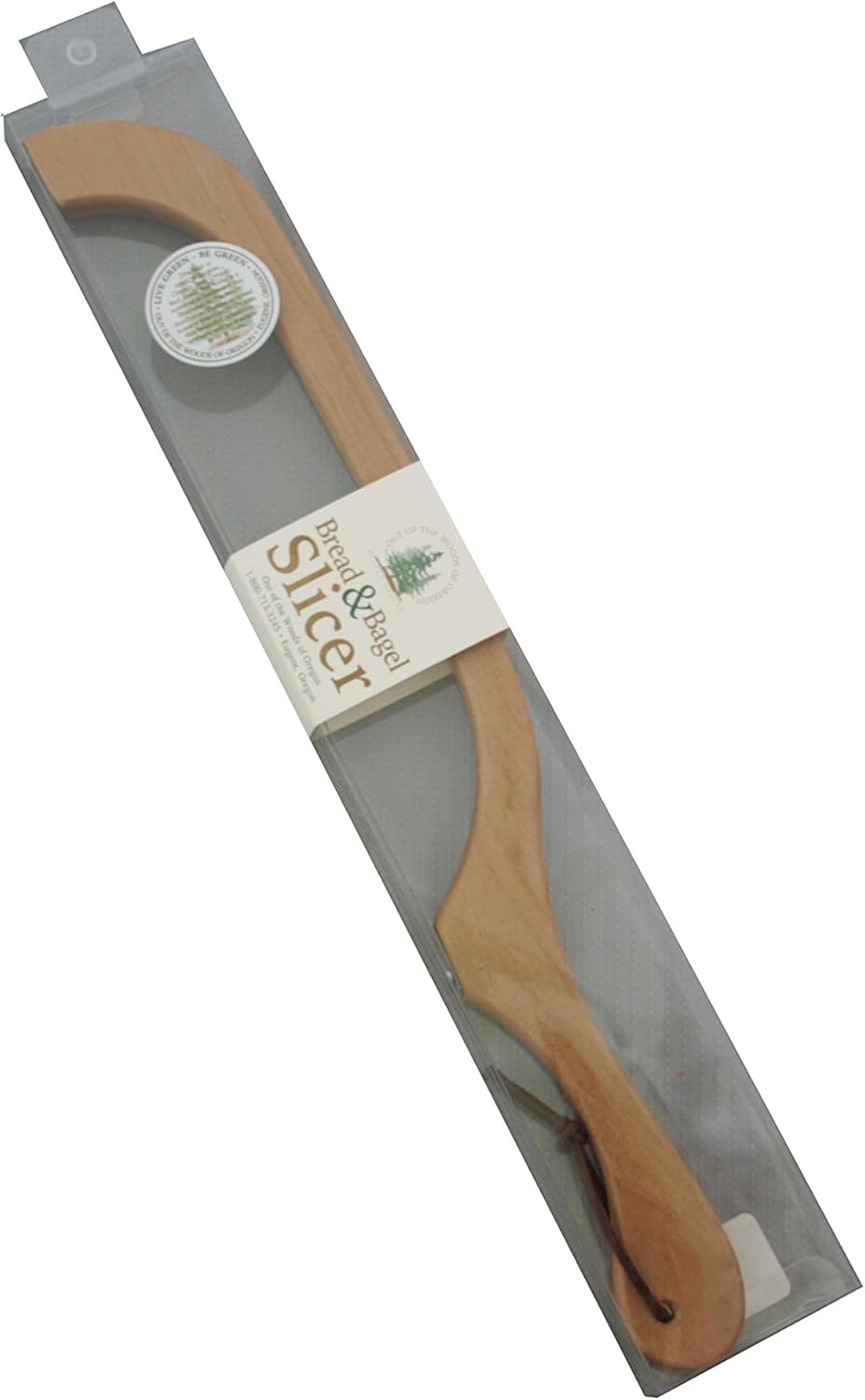Bow Style Bread and Bagel Slicer, Natural Alder | Made in the USA, Bread Knife for slicing Sourdough, RIGHT HANDED