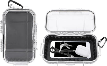 Waterproof Dry Box Protective Case, IP67 Water Resistant Portable Micro Case Watertight Storage Box for Phones, Knives, Wallets, Watches
