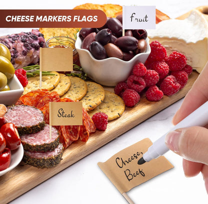 Charcuterie Board Accessories Cheese Knife Set, Silver, 20 Pieces