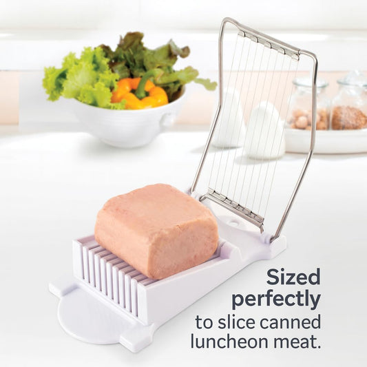 Kitchen Luncheon Meat Slicer, Stainless Steel Wires, Cuts 9 Slices