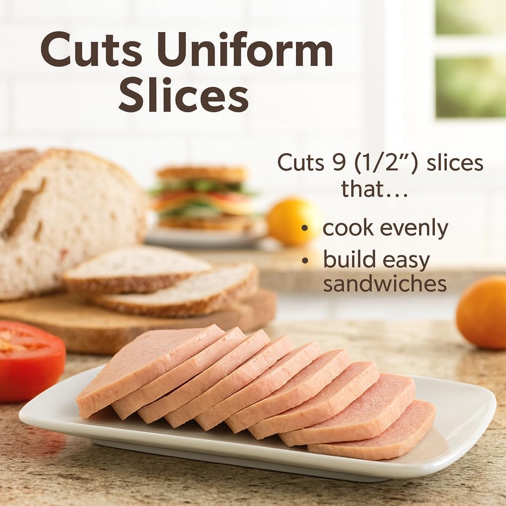 Kitchen Luncheon Meat Slicer, Stainless Steel Wires, Cuts 9 Slices