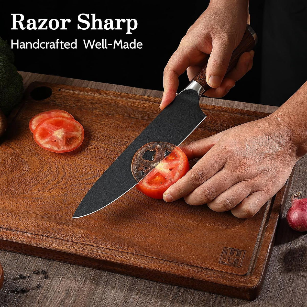 Kitchen Knife Set, 3 Pieces Japanese High Carbon Stainless Steel Chef Cooking Knife Set, Ultra Sharp Professional Chef Santoku Utility Knives (Silver)