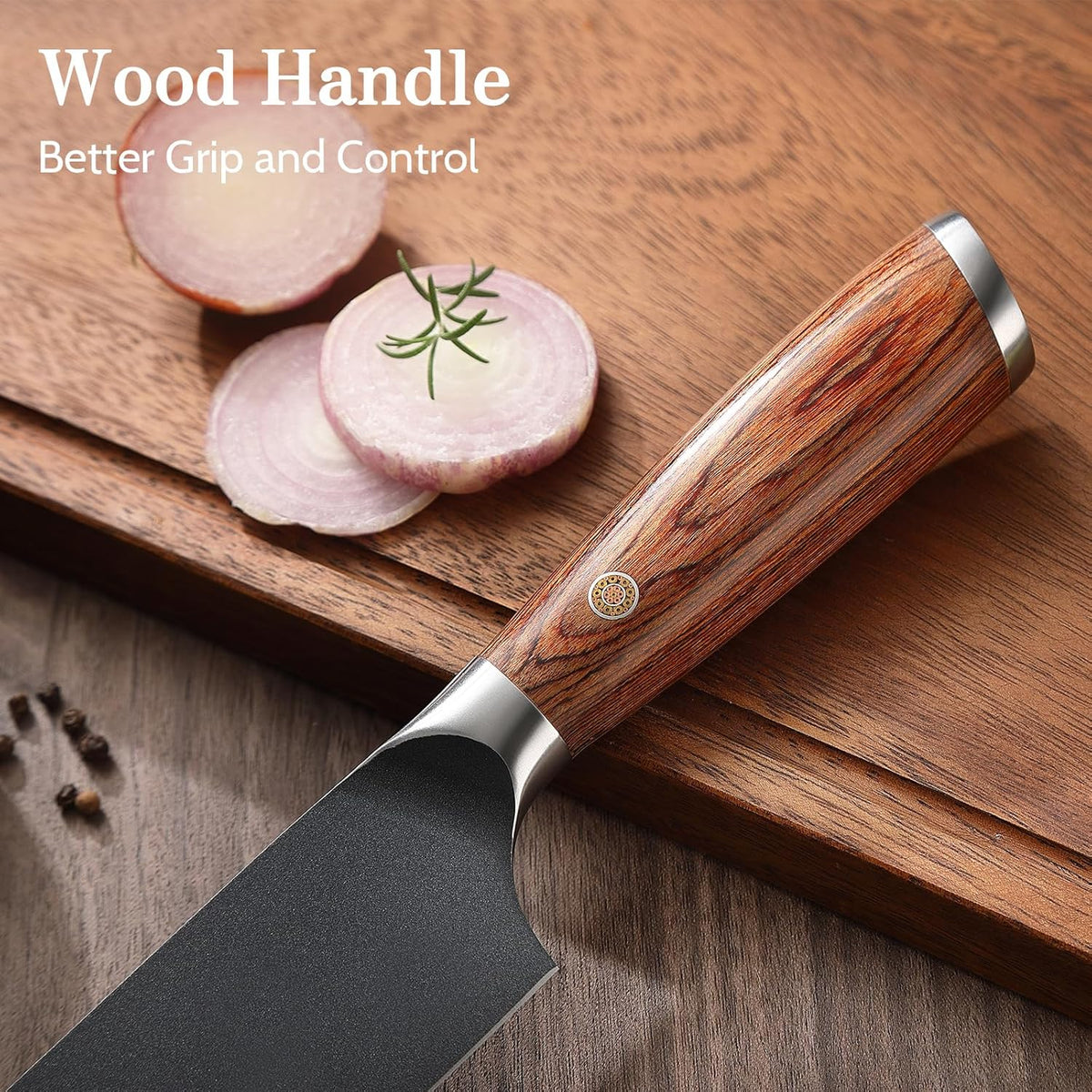 Kitchen Knife Set, 3 Pieces Japanese High Carbon Stainless Steel Chef Cooking Knife Set, Ultra Sharp Professional Chef Santoku Utility Knives (Silver)