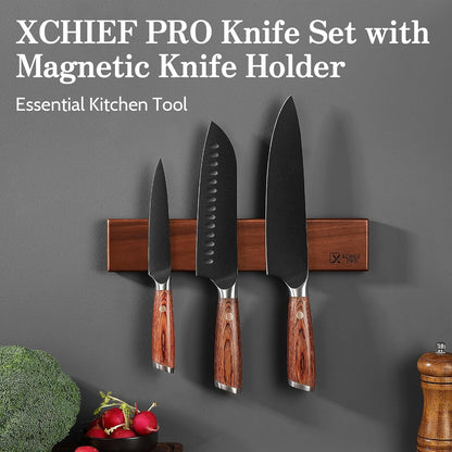 Kitchen Knife Set, 3 Pieces Japanese High Carbon Stainless Steel Chef Cooking Knife Set, Ultra Sharp Professional Chef Santoku Utility Knives (Silver)