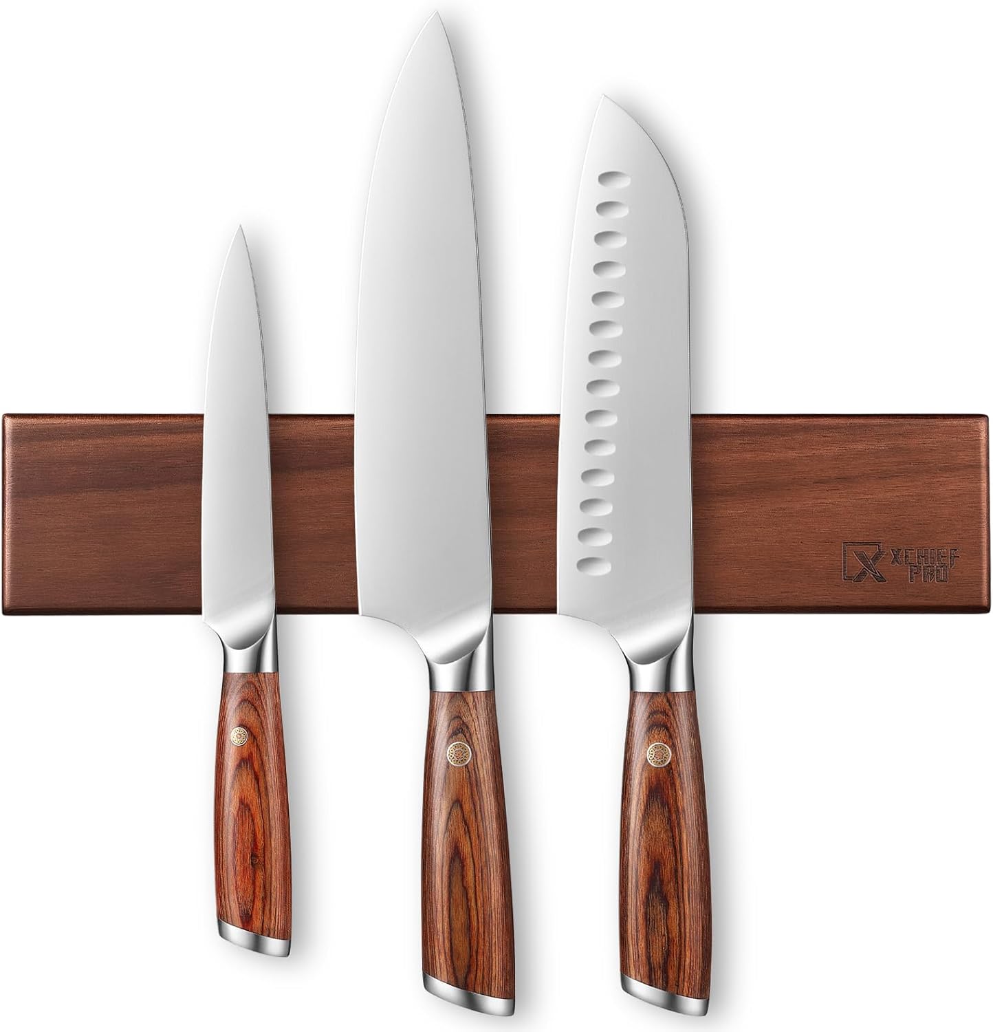 Kitchen Knife Set, 3 Pieces Japanese High Carbon Stainless Steel Chef Cooking Knife Set, Ultra Sharp Professional Chef Santoku Utility Knives (Silver)