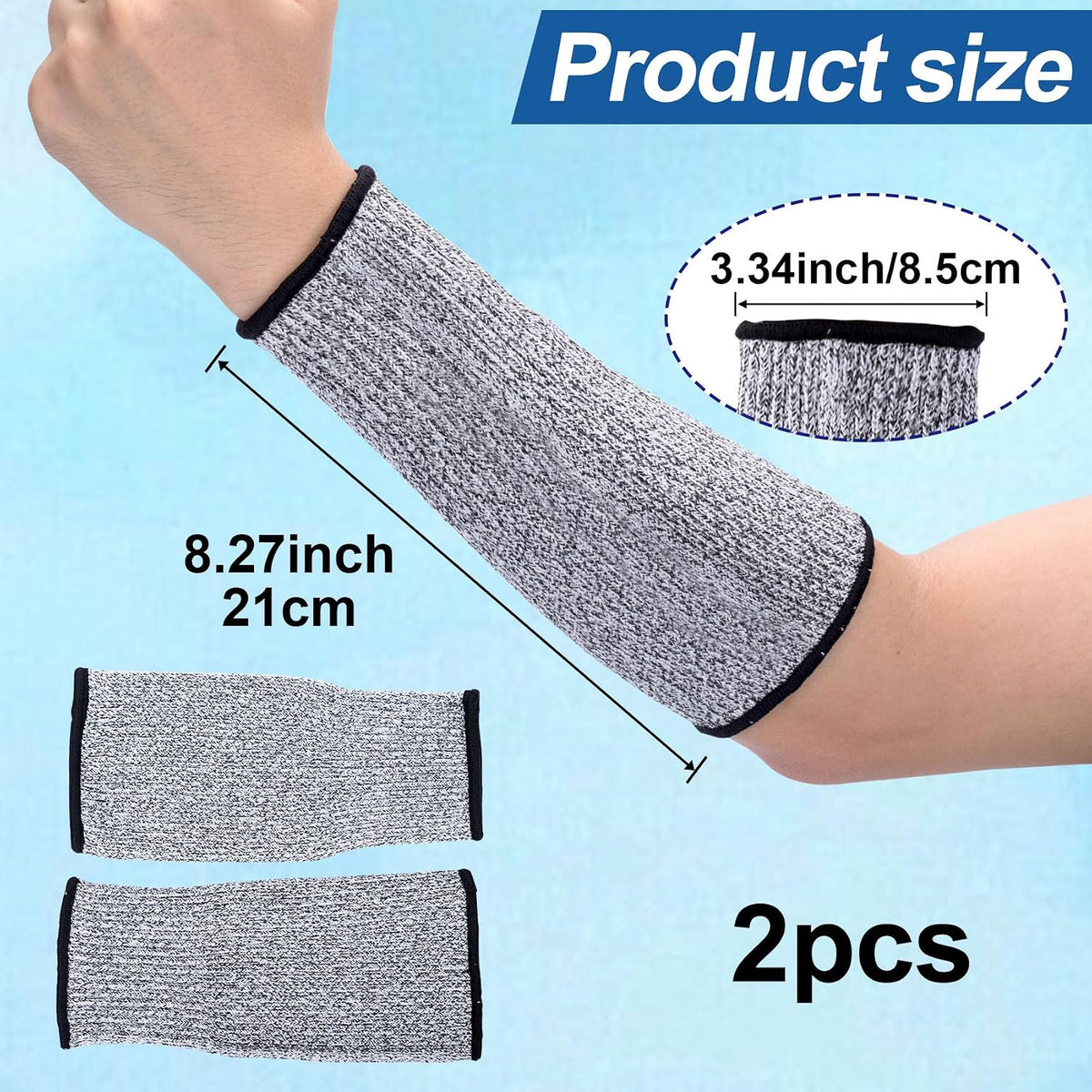 Cut Resistant Sleeves for Arm Protection, Bite-Proof Forearm Protector, Gardening Sleeves for Thin Skin