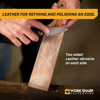 Leather Strop And Diamond Emulsion Kit - Precision Edge Refinement System - Knife Sharpening, Polishing, Honing Tools And Blades