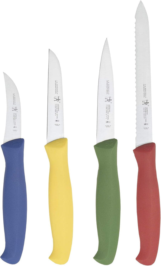 4 Piece Paring Knife Set | German Engineered, Informed by 100+ Years of Mastery. Dishwasher Safe, Ideal for Peeling, Coring, Slicing and Trimming.