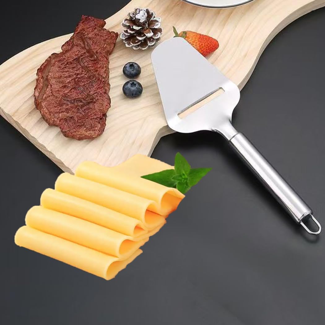 Cheese Slicer - Cheese Cutter for Block Cheese, Cheddar up to Parmesan - Quilted Pattern reduces Resistance - Non-stick and Ergonomic Handheld