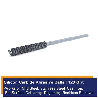 Garhgi 0.591"(15mm) Cylinder Hone with 120 Grit SC Ball Tool | Silicon Carbide Ball Style Honing, Deburring Crosshatch Edge Blending, Automotive Engine Block Piston Ring Valve Guide Tube