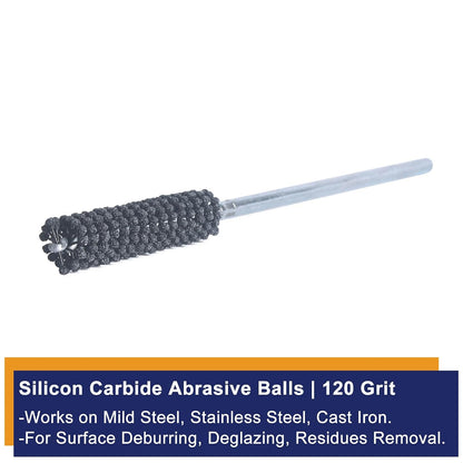 Garhgi 0.591"(15mm) Cylinder Hone with 120 Grit SC Ball Tool | Silicon Carbide Ball Style Honing, Deburring Crosshatch Edge Blending, Automotive Engine Block Piston Ring Valve Guide Tube