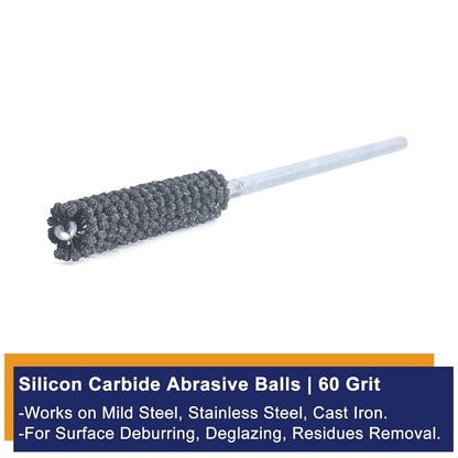 Garhgi 0.591"(15mm) Cylinder Hone with 120 Grit SC Ball Tool | Silicon Carbide Ball Style Honing, Deburring Crosshatch Edge Blending, Automotive Engine Block Piston Ring Valve Guide Tube