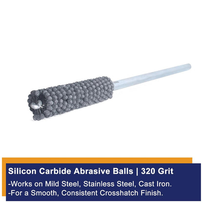 Garhgi 0.591"(15mm) Cylinder Hone with 120 Grit SC Ball Tool | Silicon Carbide Ball Style Honing, Deburring Crosshatch Edge Blending, Automotive Engine Block Piston Ring Valve Guide Tube