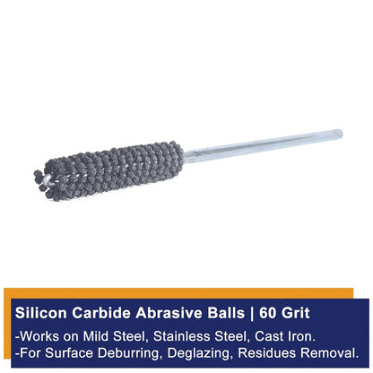 Garhgi 0.591"(15mm) Cylinder Hone with 120 Grit SC Ball Tool | Silicon Carbide Ball Style Honing, Deburring Crosshatch Edge Blending, Automotive Engine Block Piston Ring Valve Guide Tube