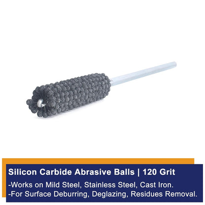 Garhgi 0.591"(15mm) Cylinder Hone with 120 Grit SC Ball Tool | Silicon Carbide Ball Style Honing, Deburring Crosshatch Edge Blending, Automotive Engine Block Piston Ring Valve Guide Tube