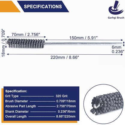 Garhgi 0.591"(15mm) Cylinder Hone with 120 Grit SC Ball Tool | Silicon Carbide Ball Style Honing, Deburring Crosshatch Edge Blending, Automotive Engine Block Piston Ring Valve Guide Tube