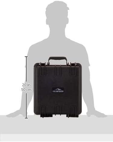 Weatherproof/Shockproof Hard Case - Black Ip67 Level Dust and Water Protection Up to 1 Meter Depth with Customizable Foam, 10" x 9" x 7", 6.6 Liter