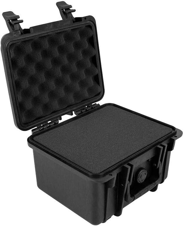 Weatherproof/Shockproof Hard Case - Black Ip67 Level Dust and Water Protection Up to 1 Meter Depth with Customizable Foam, 10" x 9" x 7", 6.6 Liter