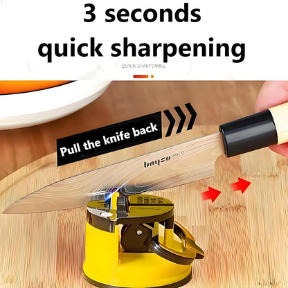 Hands Free Knife Sharpener with Suction Cup | Portable, Tungsten Carbide, Quick Sharpening, Suitable for Home Use, Camping, Hiking