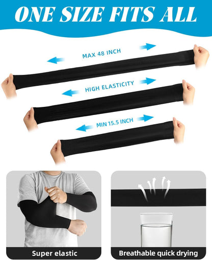 Cooling Compression Arm Sleeves for Men Women,UPF50 UV Sun Protection Sleeves for Work Sport Tattoo Cover Up