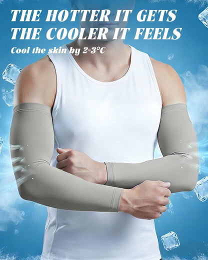 Cooling Compression Arm Sleeves for Men Women,UPF50 UV Sun Protection Sleeves for Work Sport Tattoo Cover Up
